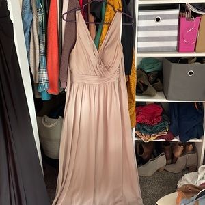 Taupe bridesmaids dress